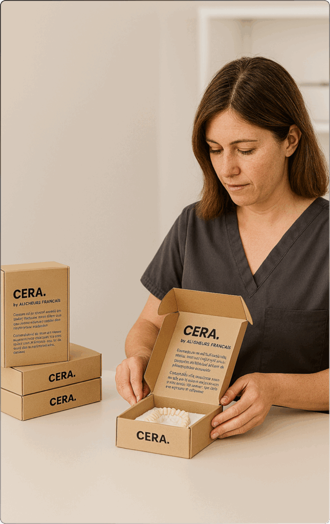 CERA. ce sont des prothèses dentaires 100% française produites dans un laboratoire garantissant conception et expédition rapide